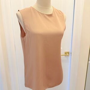 THEORY SILK BLOUSE BEIGE MEDIUM